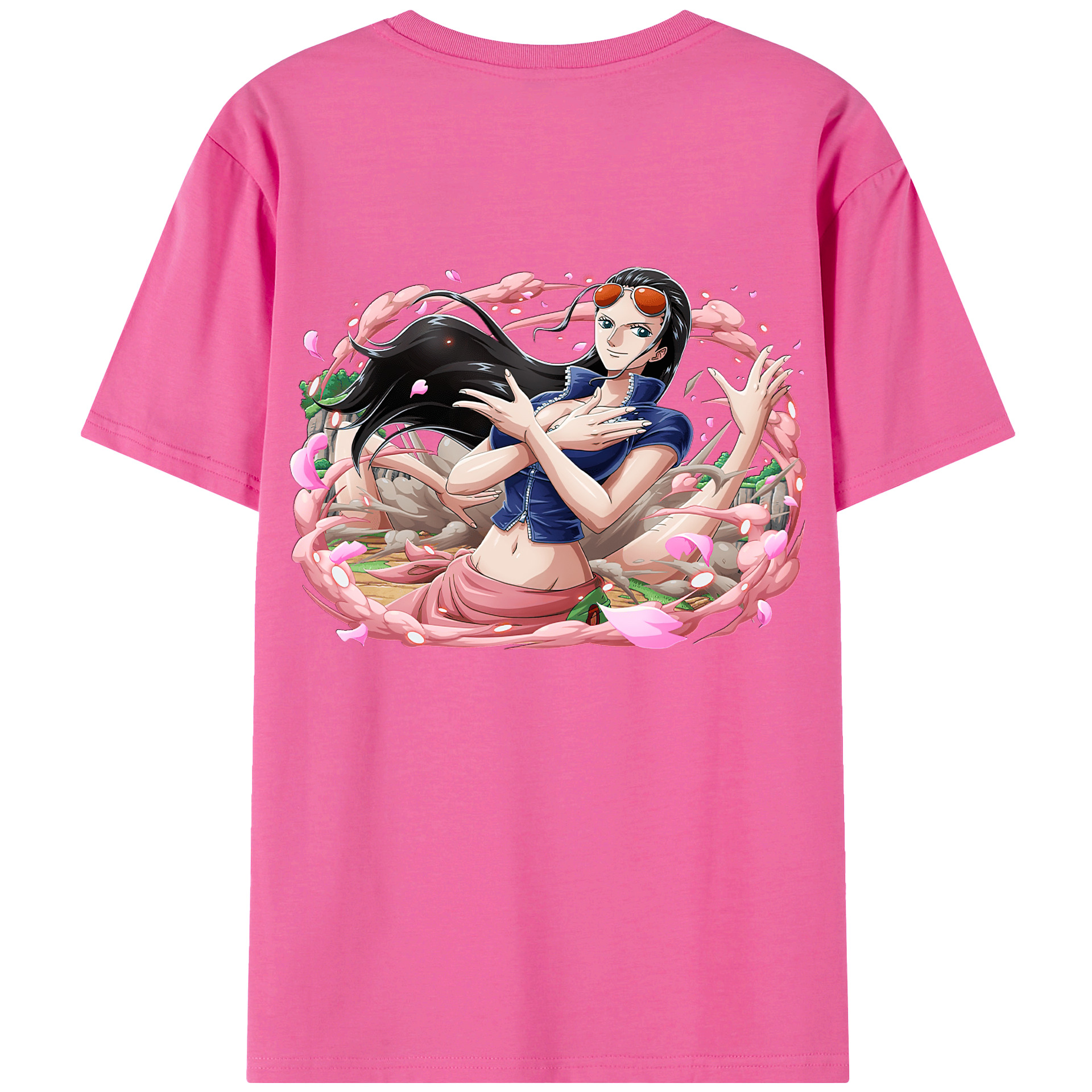 ワンピース ニコ・ロビン ONE PIECE Nico Robin レディース半袖Tシャツ(バックプリント)